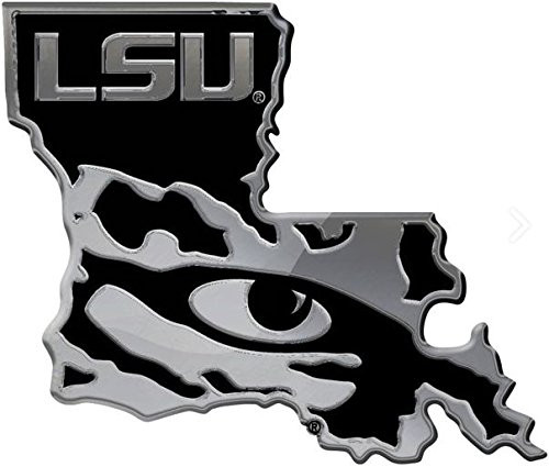Patch Collection Louisiana State Tigers LSU Tiger Eye w/State Solid Metal Chrome Emblem