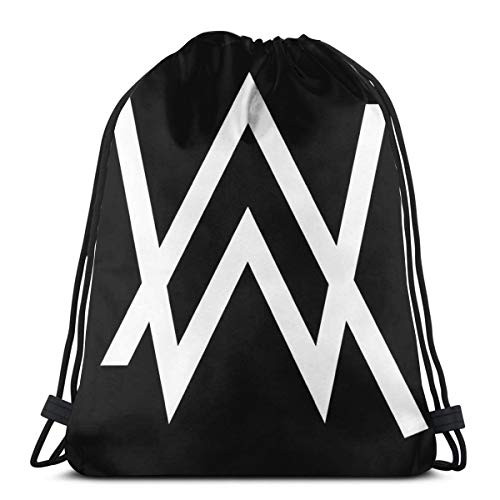 JIALIA Alan Walker - White Logo Merchandise Sport Bag Gym Sack Drawstring Backpack