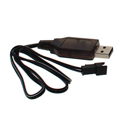 Fielect 1pcs SM-2P Positive USB Charging Cable for RC Car 4.8 V 250mA Ni-MH Ni-CD Battery