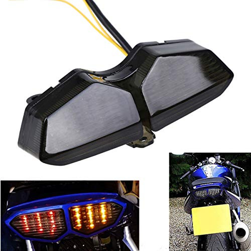 MZS Tail Light Turn Signal LED Integrated Blinker Smoke Compatible with Yamaha YZF R6 YZF-R6 2003-2005 | R6S