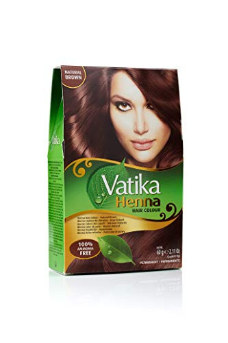 Vatika Henna Natural Brown Hair Color Ammonia Free (60 g / 2.11 oz)