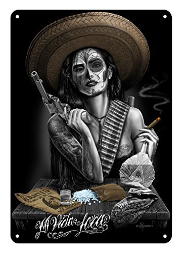 David Gonzales Tin Art Sign - Mi Vida Loca