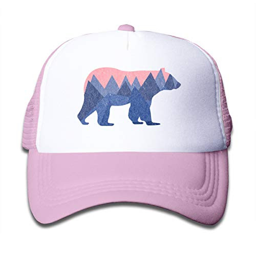 Waldeal Bear Mountain Youth Toddler Mesh Hats Boy and Girls Baseball Trucker Caps Pink