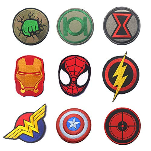 OYSTERBOY Oyster-Patch 9pcs Super Hero Tactical Patch Hook & Loop