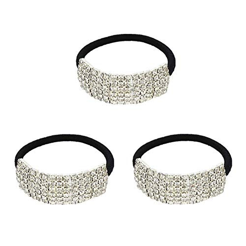Xiwstar 3Pcs Fashion Elastic Scrunchies Rhinestone Hair Ties Ponytail Holder Headband Hair Accessories for Women Girls Hair Bands Xiwstar 3Pcs Fashion Elastic Scrunchies Rhinestone Hair Ties Ponytail Holder Headband Hair Accessories for Women Girls Hair Bands