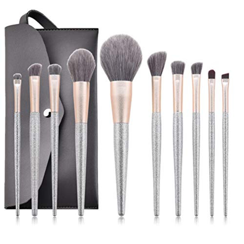 Makeup Brushes Set,Professional 10Pcs Premium Make Up Brushes Cosmetics for Foundation Kabuki Blush Blending Eyeshadow Concealer Brushes Cosmetics set with Bag Case