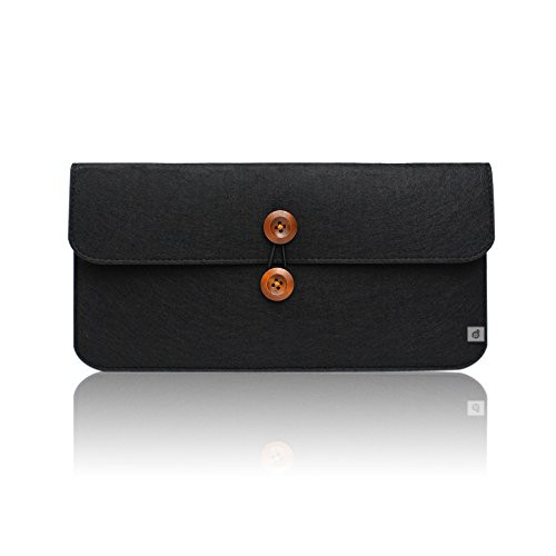 MasiBloom Felt Keyboard Sleeve Case for Apple Bluetooth Wireless Keyboard MC184LL/B (Model: A1314) & Anker Bluetooth Keyboard A7726111 and BATTOP Bluetooth Keyboard (Case- Carpet Black)