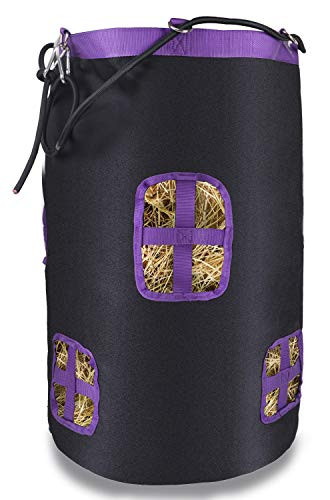 Yuar butee Round Hay Bag Hay Bale Storage Bag?Large Tote Hay Bale Carry Bag Purple