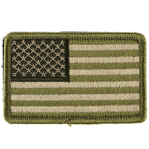LiZMS Tactical Patch : USA Flag (Multitan) - Hook and Loop Fasteners