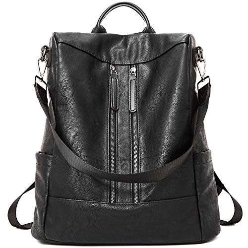 BROMEN Women Backpack Purse Leather Anti-theft Travel Backpack Fashion Shoulder Handbag Black BROMEN Women Backpack Purse Leather Anti-theft Travel Backpack Fashion Shoulder Handbag Black