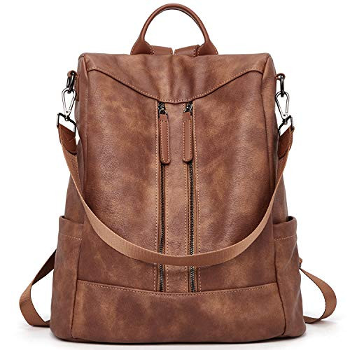 BROMEN Women Backpack Purse Leather Anti-theft Travel Backpack Fashion Shoulder Handbag Brown BROMEN Women Backpack Purse Leather Anti-theft Travel Backpack Fashion Shoulder Handbag Brown