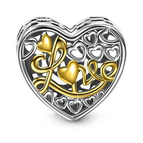 NinaQueen Love Icing 925 Sterling Silver Exquisite Hollow Heart Bead Charms Fit pandöra Charms for Bracelet Necklace Jewelry Birthday Christmas Gifts For Women Wife Mom Valentines Day Gifts For Her NinaQueen Love Icing 925 Sterling Silver Exquisite Hollow Heart Bead Charms Fit pandöra Charms for Bracelet Necklace Jewelry Birthday Christmas Gifts For Women Wife Mom Valentines Day Gifts For Her