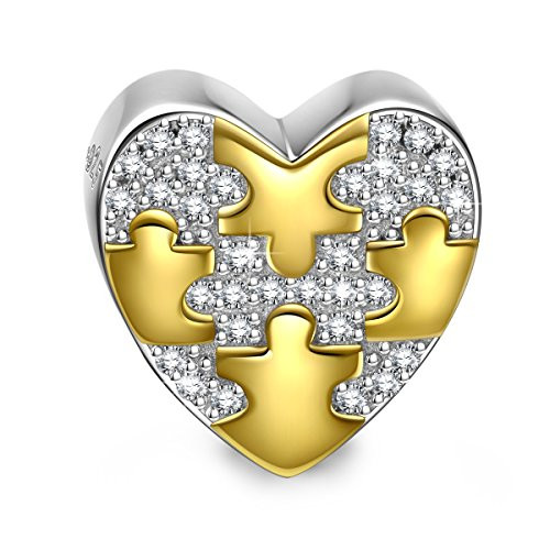 NinaQueen Soulmate 925 Sterling Silver Puzzle Pattern Heart Bead Charms Fit pandöra Charms for Bracelet Necklace Jewelry Christmas Gifts For Women Birthday Anniversary Gifts For Her Teen Girls Wife NinaQueen Soulmate 925 Sterling Silver Puzzle Pattern Heart Bead Charms Fit pandöra Charms for Bracelet Necklace Jewelry Christmas Gifts For Women Birthday Anniversary Gifts For Her Teen Girls Wife