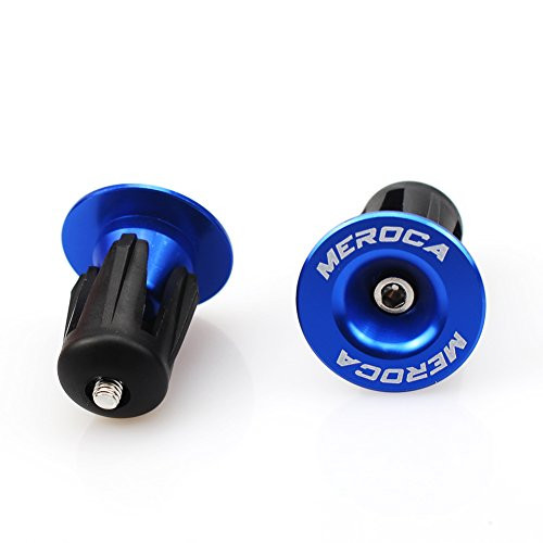 FOMTOR Bar End Plugs 2 Pack Aluminum Handlebar End Plugs Handlebar Caps for Road Bike Mountain Bike MTB (Blue) FOMTOR Bar End Plugs 2 Pack Aluminum Handlebar End Plugs Handlebar Caps for Road Bike Mountain Bike MTB (Blue)