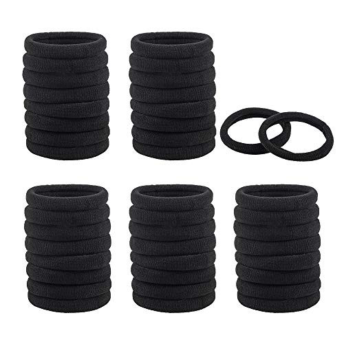 40 Pieces Large Stretch Hair Ties Hair, DaKuan Bands Ponytail Holders Headband for Thick Heavy and Curly Hair (Black, Bands Rope) 40 Pieces Large Stretch Hair Ties Hair, DaKuan Bands Ponytail Holders Headband for Thick Heavy and Curly Hair (Black, Bands Rope)
