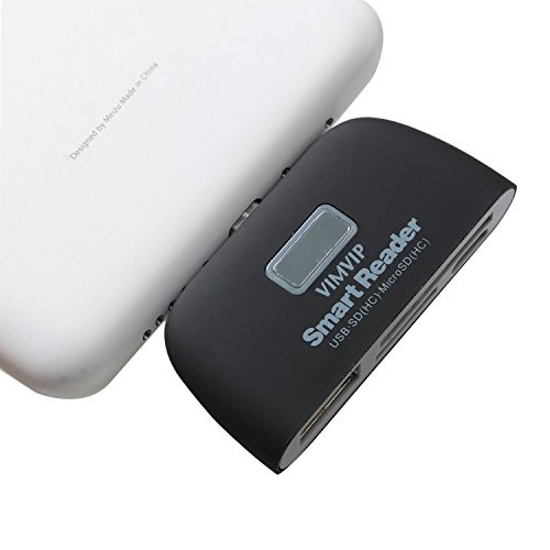 VIMVIP 4 in 1 Micro USB Card Reader Adapter with OTG/TF/SD Smart Reader for Samsung Galaxy S6/S6 Edge/S5/S4/Mega/Note 4/3/2/Nokia Lumia, etc