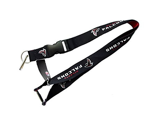 aminco Atlanta Falcons Clip Lanyard Keychain Id Ticket Holder - Black