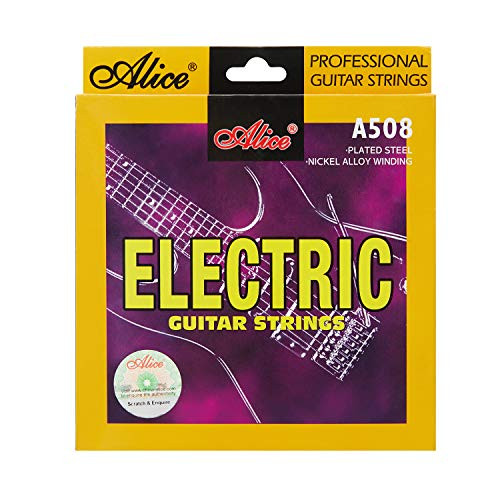 Alice Electric Guitar Strings Super Light 009-042 with Nickel Alloy Winding Bass Guitar Strings