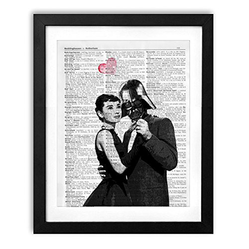 Star Wars Darth Vader Parody - 8" x 10" Vintage Dictionary Art Print Bathroom Wall Art Unframed