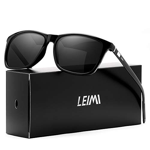 LEIMI Unisex Polarized Aluminum Sunglasses Vintage Sun Glasses for Men Women