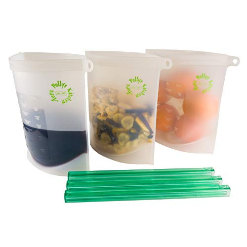 Reusable Silicone Food Storage Bags Gallon 3-Pack | Reusable Sandwich, Marinade, Sous Vide Bags | Silicone Freezer Bags Reusable Silicone Food Storage Bags Gallon 3-Pack | Reusable Sandwich, Marinade, Sous Vide Bags | Silicone Freezer Bags