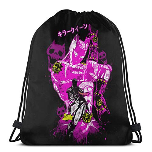 Drawstring Bag Sport Gym Sack Party Favor Bags Wrapping Gift Bag Drawstring Backpacks Storage Goodie Bags Cinch Bag - JoJo's Bizarre Killer Queen