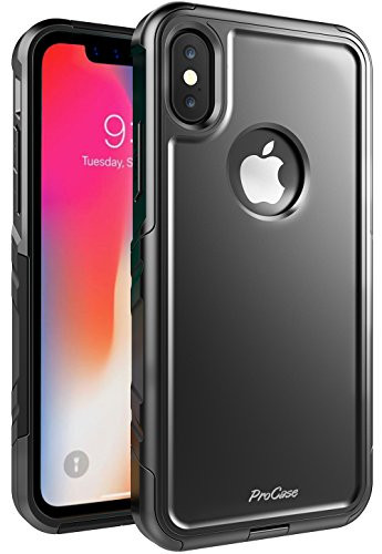 ProCase iPhone Xs Case/iPhone X Case, Slim Hybrid Protective Cover Shockproof Bumper Case for 5.8 inch Apple iPhone Xs (2018) / iPhone X (2017) Black