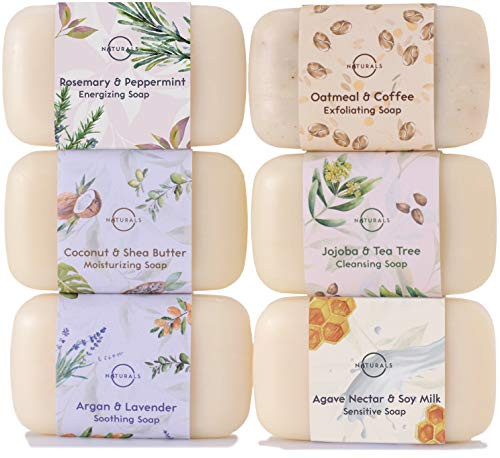 O Naturals 6 Piece Moisturizing Body Wash Bar Soap Collection. Hand Soap, Acne Soap 100% Natural Organic Ingredients & Therapeutic Essential Oils. Vegan Gift Set Triple Milled Women & Men 4oz Each O Naturals 6 Piece Moisturizing Body Wash Bar Soap Collection. Hand Soap, Acne Soap 100% Natural Organic Ingredients & Therapeutic Essential Oils. Vegan Gift Set Triple Milled Women & Men 4oz Each