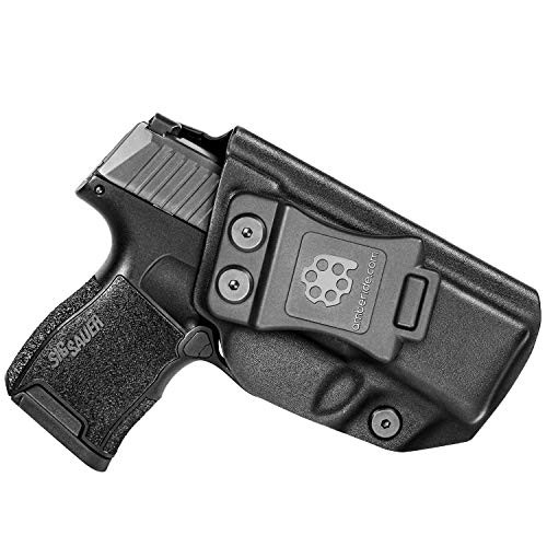 Amberide IWB KYDEX Holster Fit: Sig Sauer P365 / P365 SAS | Inside Waistband | Adjustable Cant | US KYDEX Made (Black, Right Hand Draw (IWB))