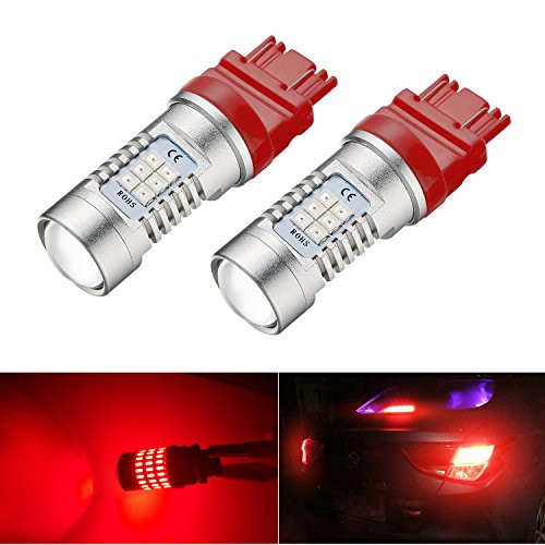 AHEVO Extremely Bright PL Chipsets 3056 3156 3057 3157 LED Bulb For Brake Light Tail lights Turn Signal, Brilliant Red