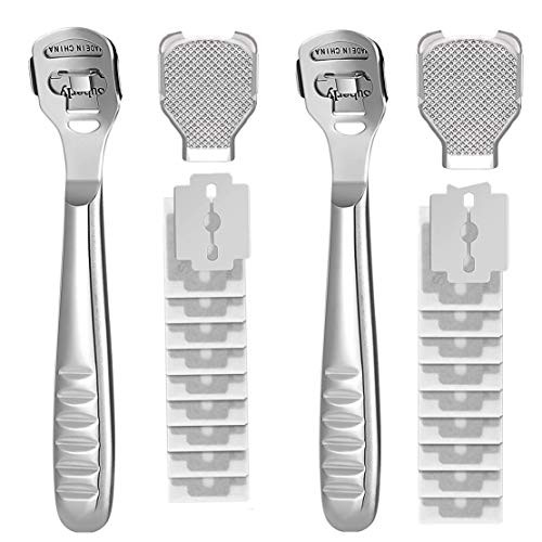 Foot Care Pedicure Callus Shaver Hard Skin Remover,Hand Callus Remover,Foot Callus Shaver Heel Hard Skin Remover For Hand Feet Pedicure Razor Tool Shavers with Stainless Steel Handle(24Pieces)