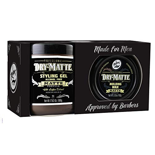 Rolda, Clear Hair Gel, Dry Matte 17.6 OZ And Men Hair Wax 3.53 OZ Medium Hold