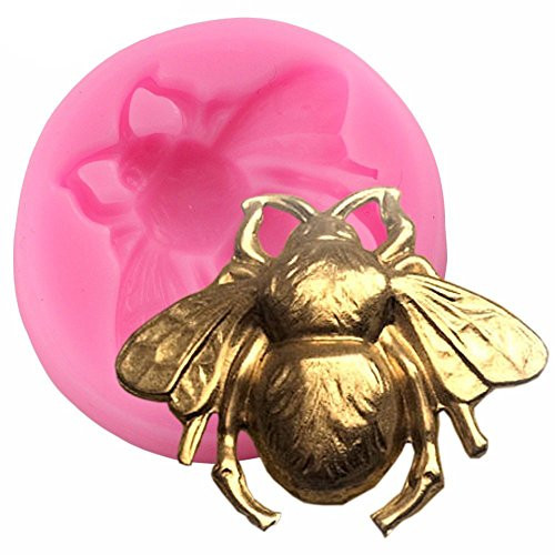 MoldFun 3D Bumble Bee Silicone Mold for Fondant Chocolate Candy Gum Paste Polymer Clay Resin Kitchen Baking Sugar Craft Cake Decorating Tools MoldFun 3D Bumble Bee Silicone Mold for Fondant Chocolate Candy Gum Paste Polymer Clay Resin Kitchen Baking Sugar Craft Cake Decorating Tools