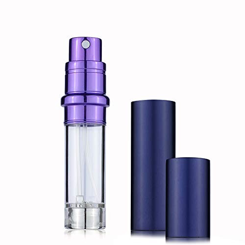 Perfume Bottles Refillable Empty Glass Atomizers Portable Travel Size Mini Leaking Proof Spray Perfume Container for Women & Men (purple)