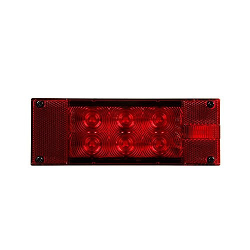 Zxlight LED Rectangular Low Profile Submersible Stop/Tail/Turn Light - Right Hand Side - Red
