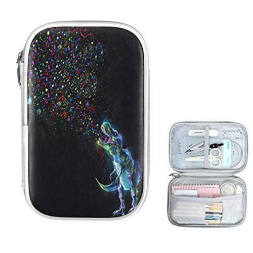 ZZKKO Animal Dinosaur Rainbow Pencil Bag Case Zipper Pencil Holder Organizer Stationary Pen Bag Cosmetic Makeup Bag Pouch Purse for School Office Supplies