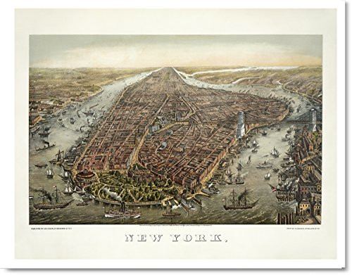 Gabby's Choice New York 1873 Art Print - 11 x 14 Unframed Art Print - Great Vintage Home Decor for New York lovers Gabby's Choice New York 1873 Art Print - 11 x 14 Unframed Art Print - Great Vintage Home Decor for New York lovers
