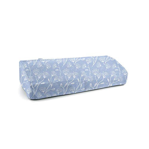 Silhouette Cameo 3 Dust Cover,Silhouette of America-Cameo 3 Cloth Cover, Blue Flower Print Cameo 3Protector Shield, Universal Size 21.5"Lx8"Wx 4.75"H, Three Accessories Storage Pockets (Blue)