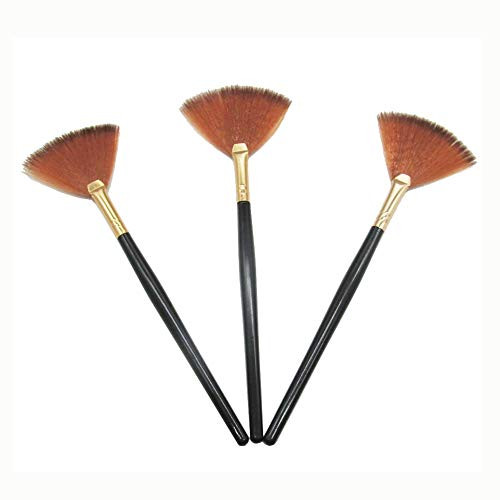 3Pcs Facial Brushes Fan Mask Brush Acid Applicator for Glycolic Lactic TCA Skin Peel/Masques