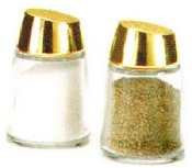 Traex 802G-12 Dripcut Glass Salt/Pepper Shaker w/Gold Lid