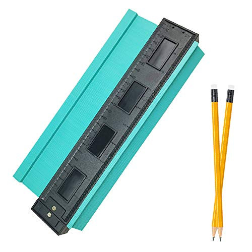 Plastic Contour Gauge,10 inch Profile Gauge Duplicator Copy Irregular Shapes Tracing Template Measuring Tool with 2 Marker pencils