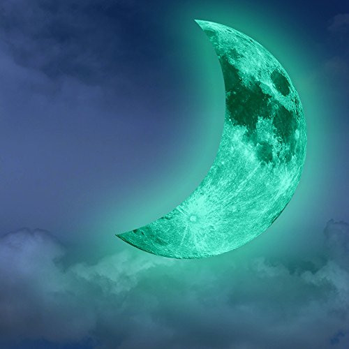 Marsway Creative (3018.5cm) Crescent Moon Glow in the Dark Night Luminous Art Wall Decal Sticker Decorative Sticker Marsway Creative (3018.5cm) Crescent Moon Glow in the Dark Night Luminous Art Wall Decal Sticker Decorative Sticker