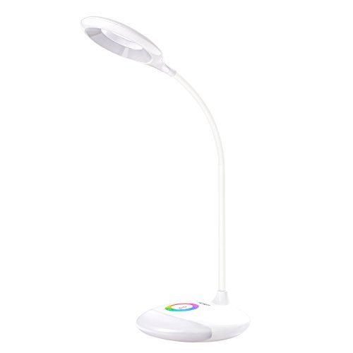 AUKEY Rechargeable Desk Lamp, LED Table Lamp with Dimmable RGB Base Light and Touch Panel for Home & Office