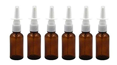 XINGZI 6PCS Travel-Sized 5ML Empty Refillable Amber Glass Nasal Spray Bottle Pump Sprayers Cleanser Container For Medical Dispensing Wash Makeup Perfume Storage Containers XINGZI 6PCS Travel-Sized 5ML Empty Refillable Amber Glass Nasal Spray Bottle Pump Sprayers Cleanser Container For Medical Dispensing Wash Makeup Perfume Storage Containers
