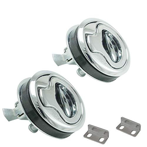 Angrylife 2PCS Flush Pull Latch 1.5" Handle Lift Slam for Boat Marine Deck Door Locker Hatch Cabinet Hardware