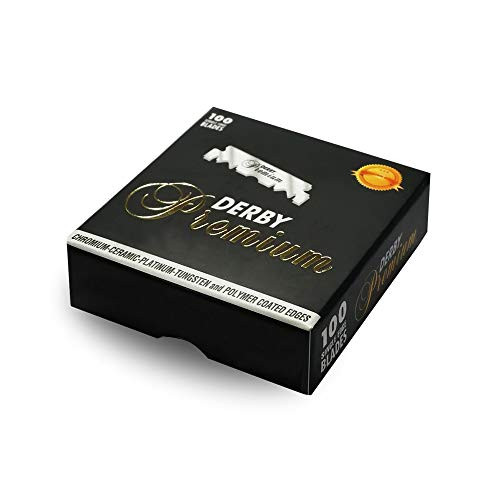DERBY Barber Razor Cutting Premium Single Edge Blade 100 Count