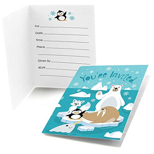 Big Dot of Happiness Arctic Polar Animals - Fill in Winter Baby Shower or Birthday Party Invitations (8 Count) Big Dot of Happiness Arctic Polar Animals - Fill in Winter Baby Shower or Birthday Party Invitations (8 Count)