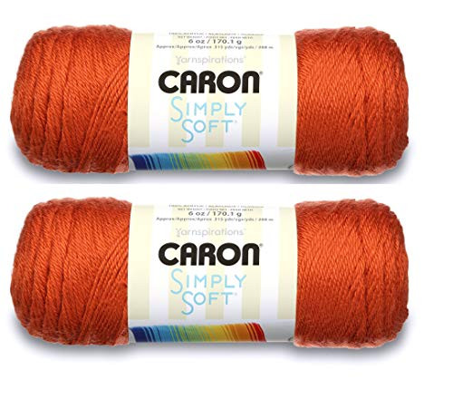 Bulk Buy: Caron Simply Soft Yarn Solids (2-pack) (Pumpkin)