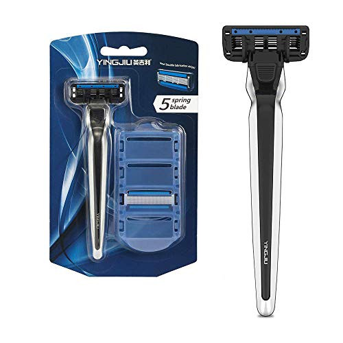 Yingjili Razors for Men - Men's 5 Blades Razor Set With 2 Blade Refills