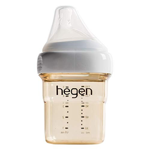 Hegen Baby Bottles  Anti Colic Baby Bottles Wide Neck - Breastfeeding System 5 oz with Slow Flow Teats